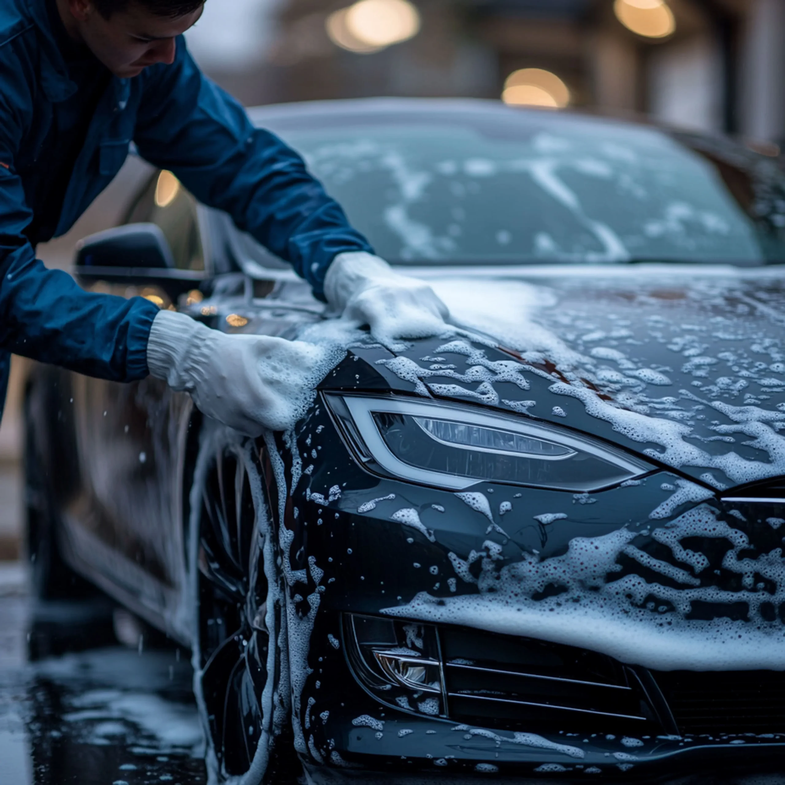 Lavage auto Aeroparking — véhicule nettoyé pendant votre voyage